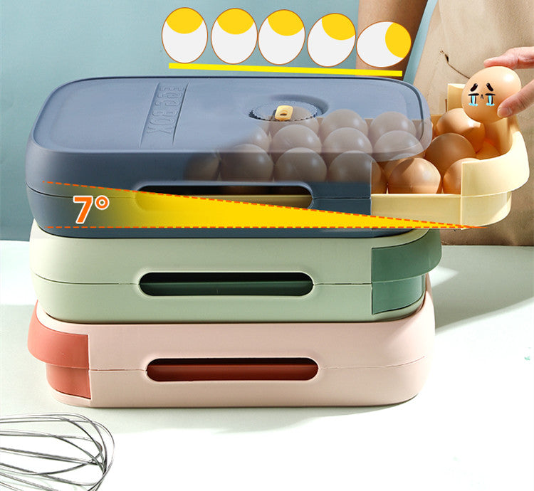 Egg Storage Box Refrigerator Special Drawer Rolling