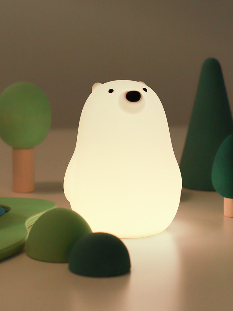 Little White Bear Pat Light Silicone Soft Light Sleep Light Night Light