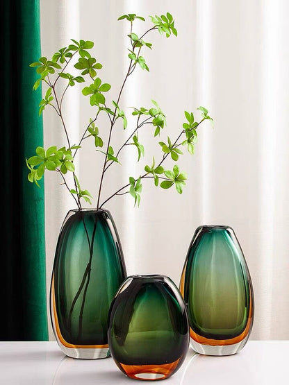 Colored Glass Vase Decoration Creative Simple Modern Light Luxury