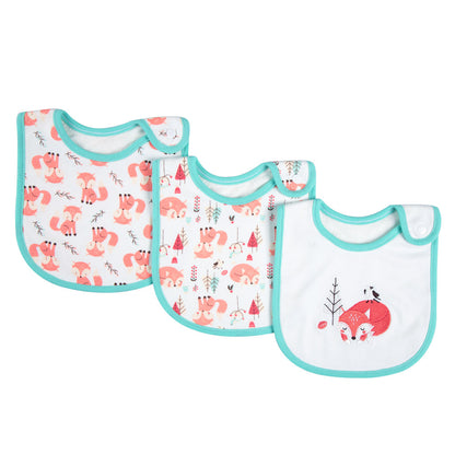 Simple Printed Cotton Waterproof Baby Bib