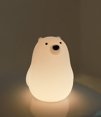 Little White Bear Pat Light Silicone Soft Light Sleep Light Night Light