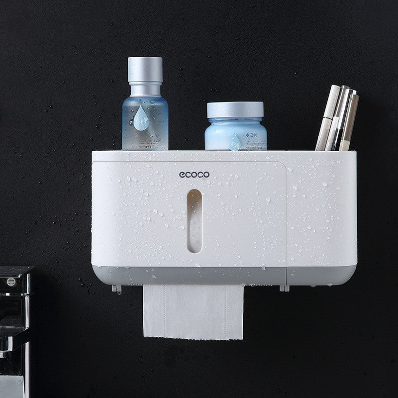 Simple Multifunctional Paper Towel Holder Nail-free Waterproof Towel Pumping