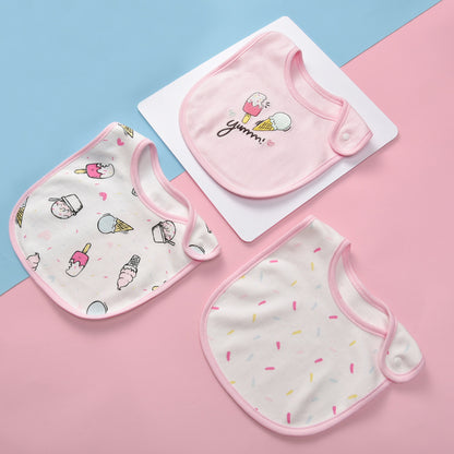 Simple Printed Cotton Waterproof Baby Bib