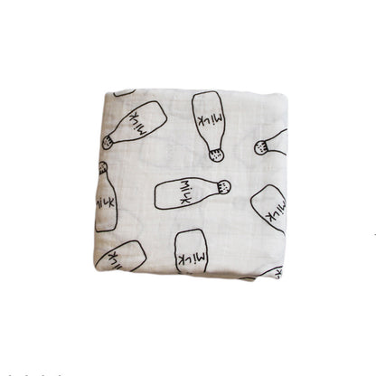 Bamboo Muslin Swaddle  Neutral Receiving Blanket